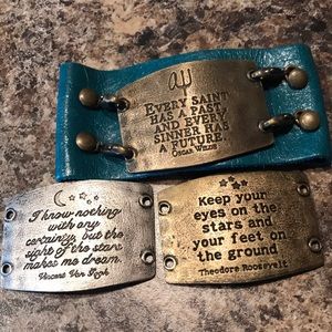 Lenny & Eva wide cuff bracelet /quotes